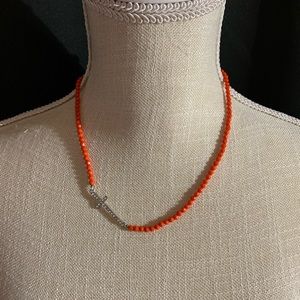 Costume Alexa's Angels 18" Orange Cross Necklace